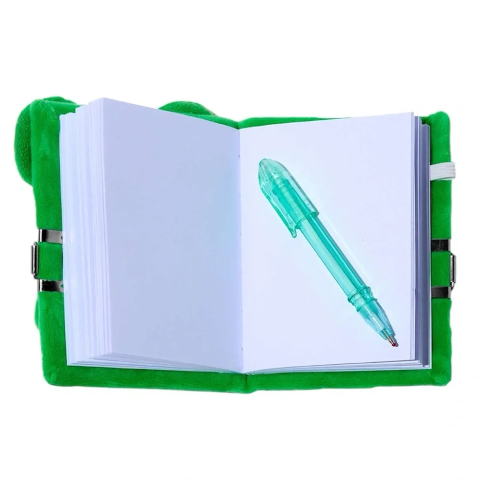 Strawberry Frog Plush Mini Lock Diary w/ Pen - NWT